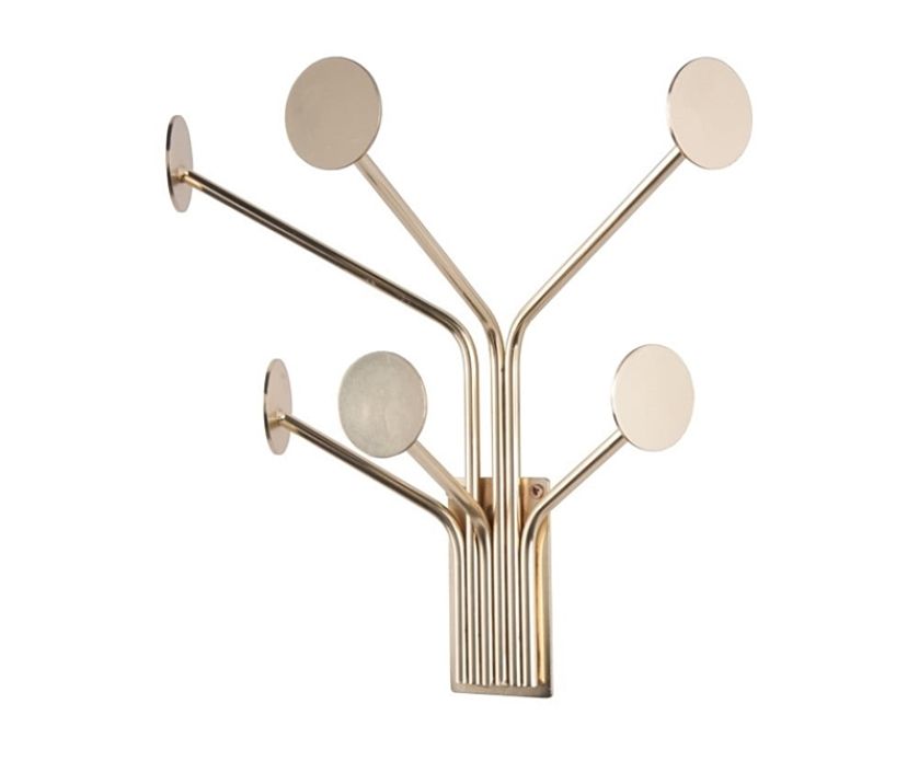 wieszak ścienny złoty