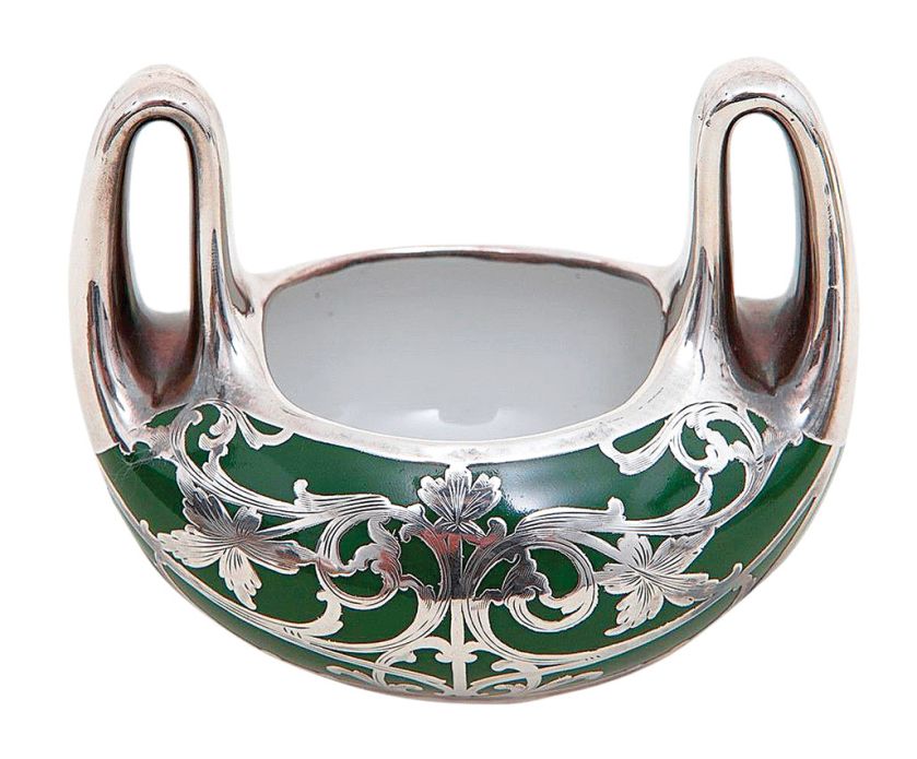 Cukiernica z zielonej porcelany, XX w.