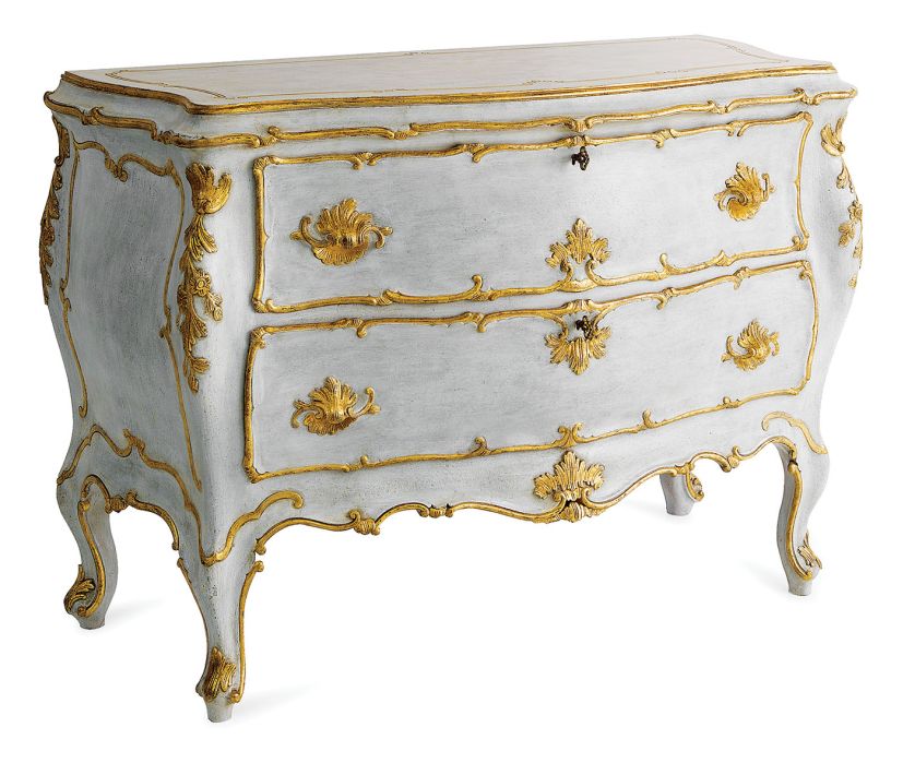 Rokokowa komoda ze złotymi elementami– ROBERTO GIOVANNINI