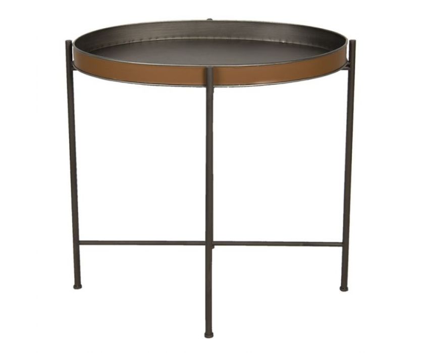 stolik kawowy metalowy owalny