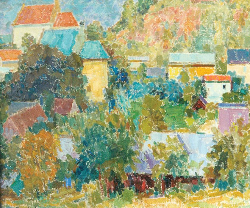 Eugeniusz Arct, Pejzaż z Kazimierza , 1970 r., Zachęta, C.S.: 6500 zł.