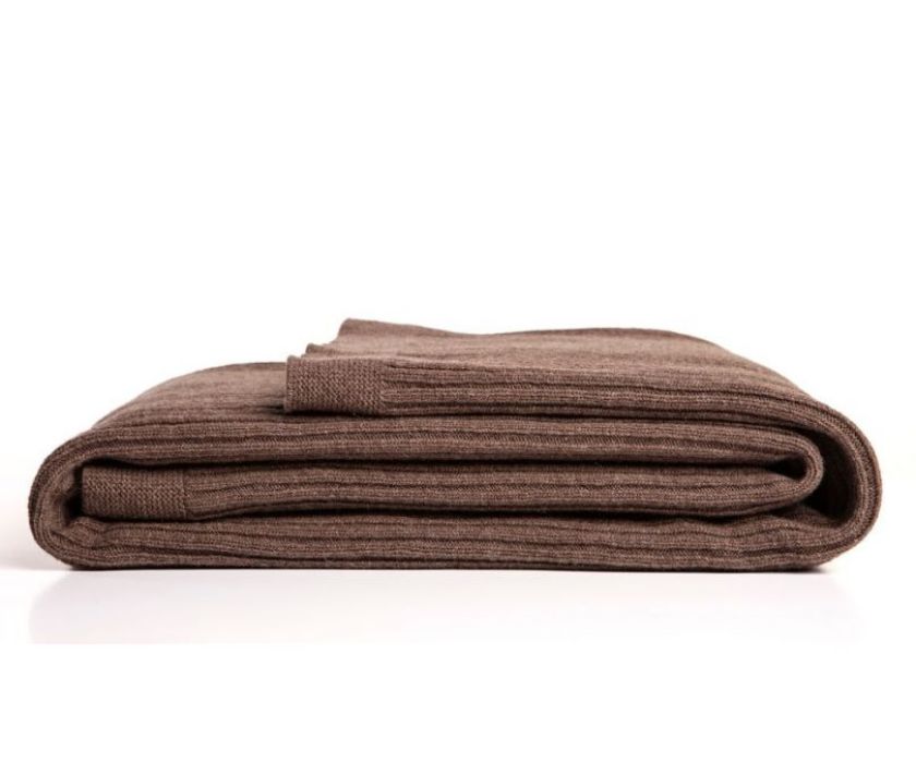 ciepły koc dzianinowy