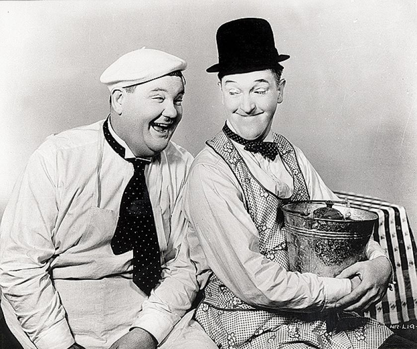 Oliver Hardy i San Laurel jako Flip i Flap, lata 20.-40. XX w.