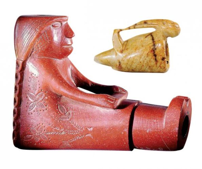 Prehistoryczna z Kanady, Canadian Museum of Civilization, MEDIUM. Fajka Indian Siuksów, Muzeum Indian Amerykańskich, Nowy