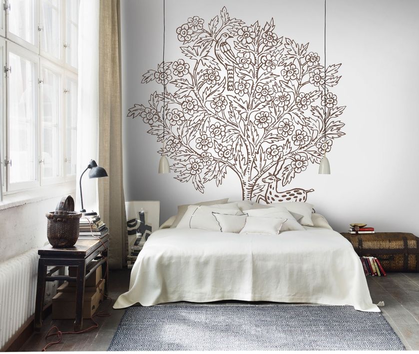 EDEN BROWN, tapeta zaprojektowana przez Williama Morrisa, SANDBERG