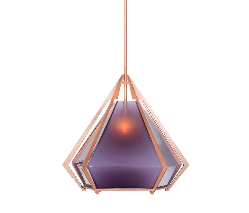 Lampa Harlow Pendant. Dobre zestawienie: pudrowy róż plus miedź lub szmaragd