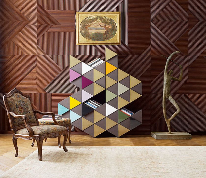 Wielokolorowy fornirowany Arlequin. EMMEMOBILI