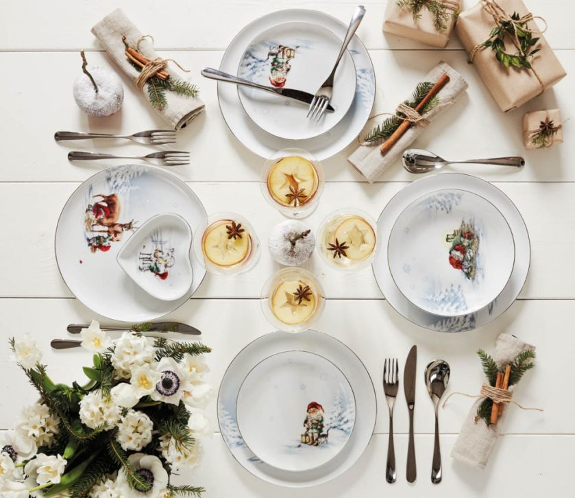 Ciepły i radosny klimat w trakcie kolacji wigilijnej podkreśli porcelana