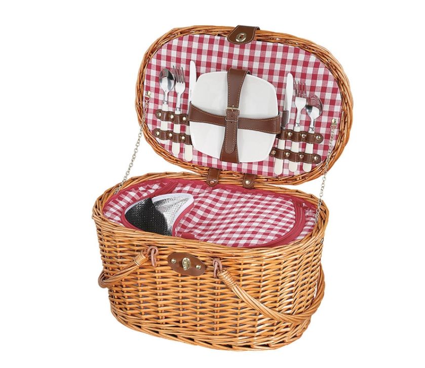 kosz piknikowy z wyposażeniem dla 2 osób