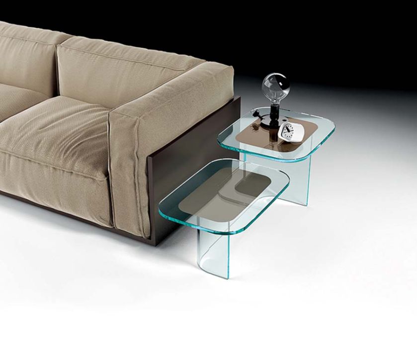 Stolik kawowy Paesaggi Side. Szkło z charakterem