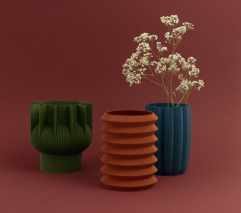 Wazony z serii 6vases, UAU project. UAU project – dekoracje drukowane w technologii 3D