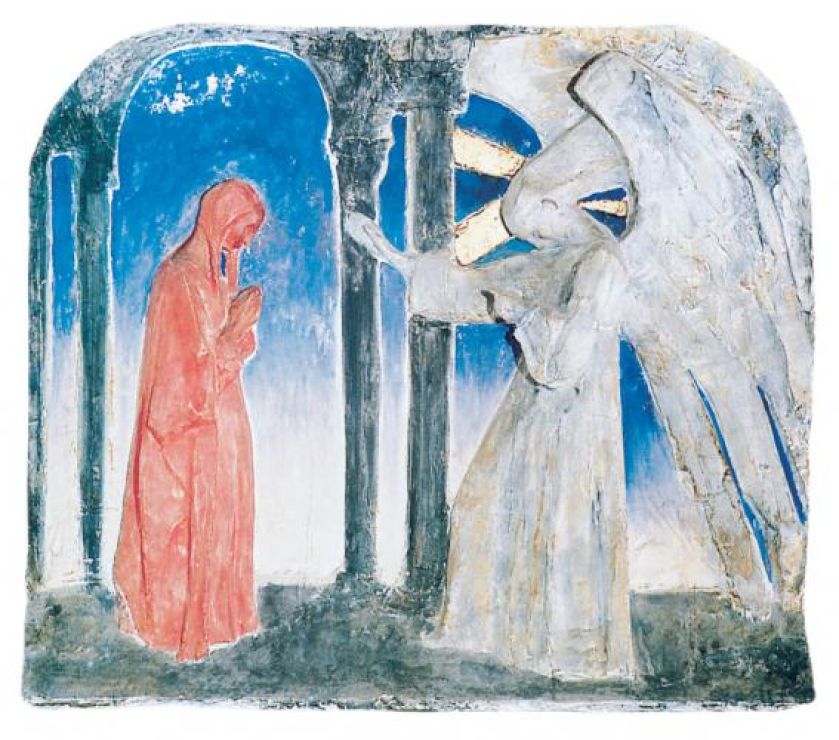 Xawery Dunikowski Zwiastowanie , ok. 1906 r., Muzeum im. Xawerego Dunikowskiego w Królikarni.