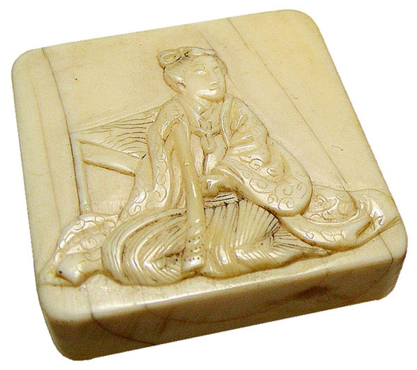 Spinka do mankietów, Japonia XVIII/XIX w., Muzeum Guzików w Łowiczu