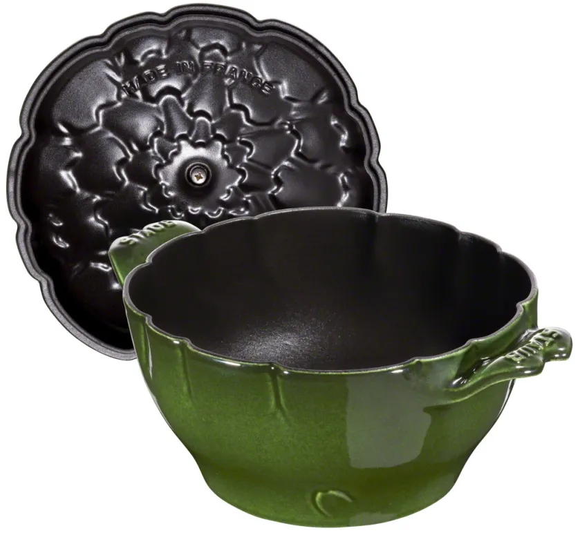 garnek żeliwny w kształcie karczocha