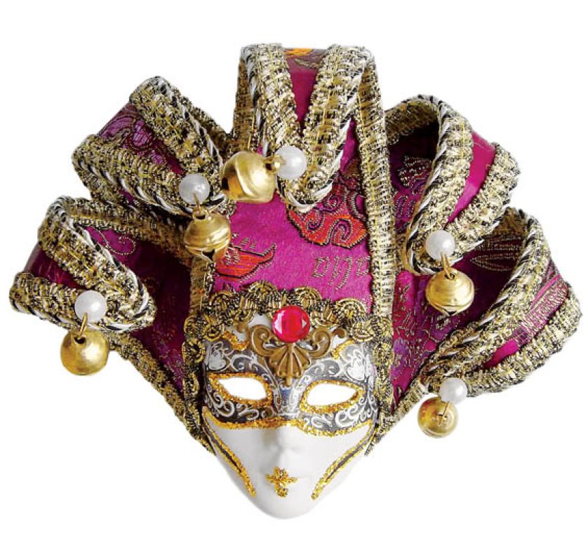 Maska wenecka zdobiona tkaninami i koronkami. Fot. Shutterstock.com