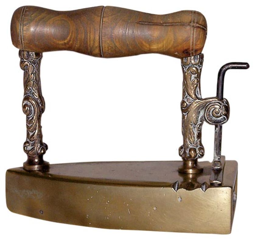 Płaskie żelazko na duszę, prawdopodobnie angielskie, ok. 1800 r., z kolekcji Piotra Widenki