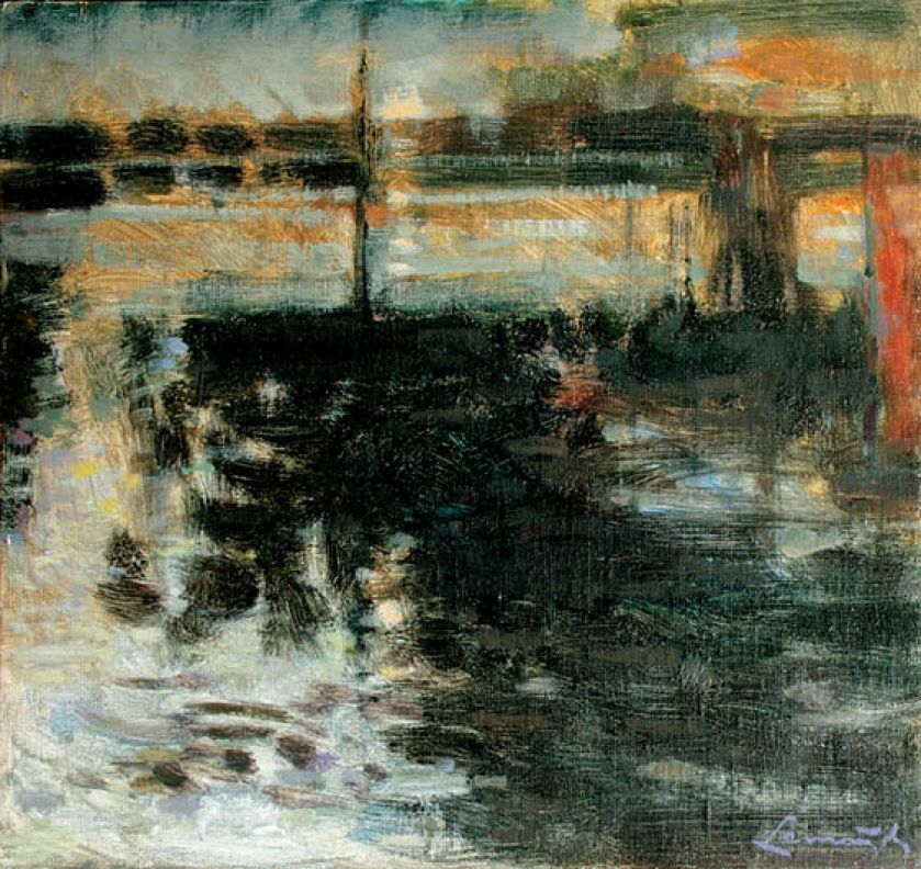 Port XII , olej na płótnie, 2010. Ballada o koniu