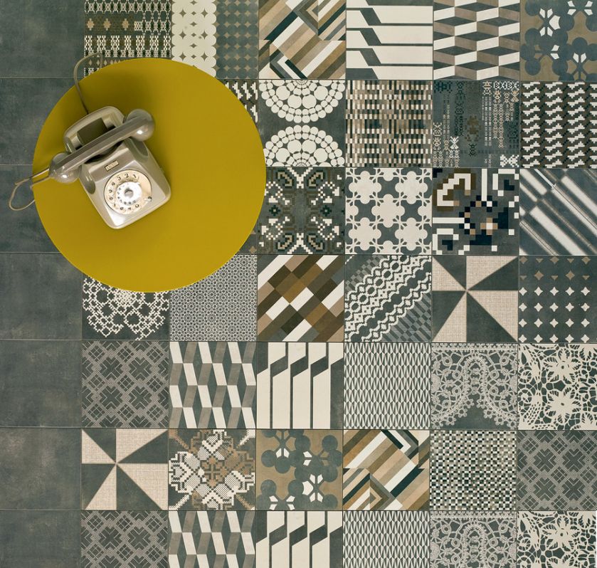 Betonowe płytki z koronkami