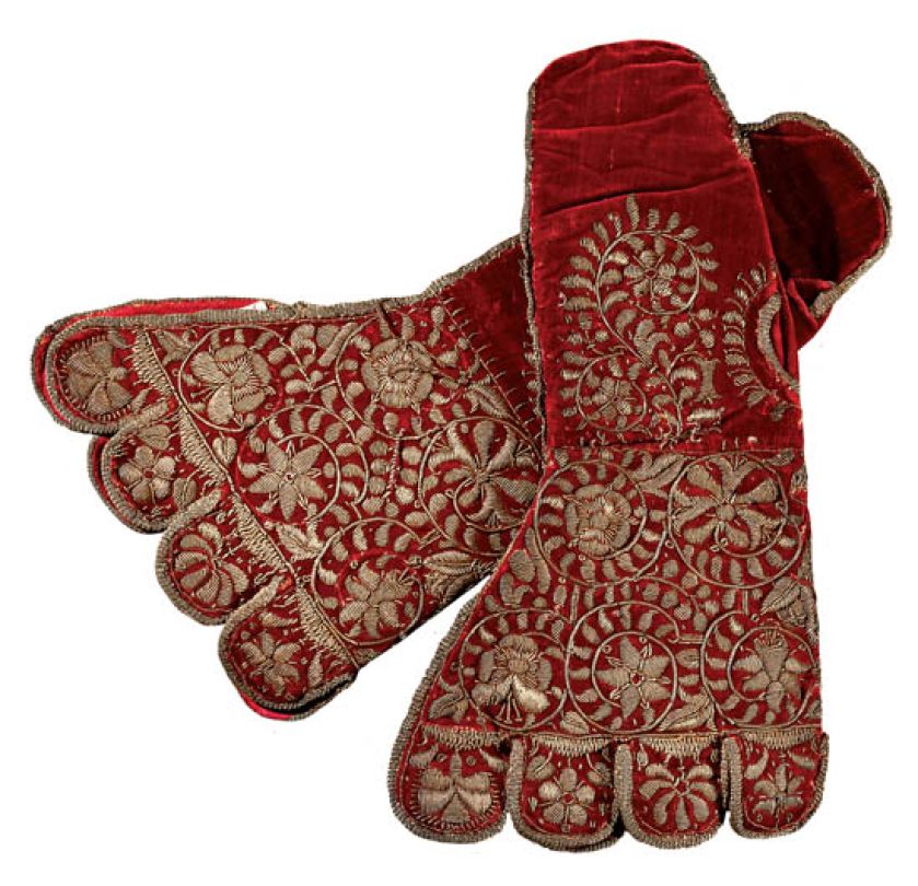 Rękawiczki dla dziewięcioletniego króla, Edwarda VI Tudora ? specjalnie na koronację.