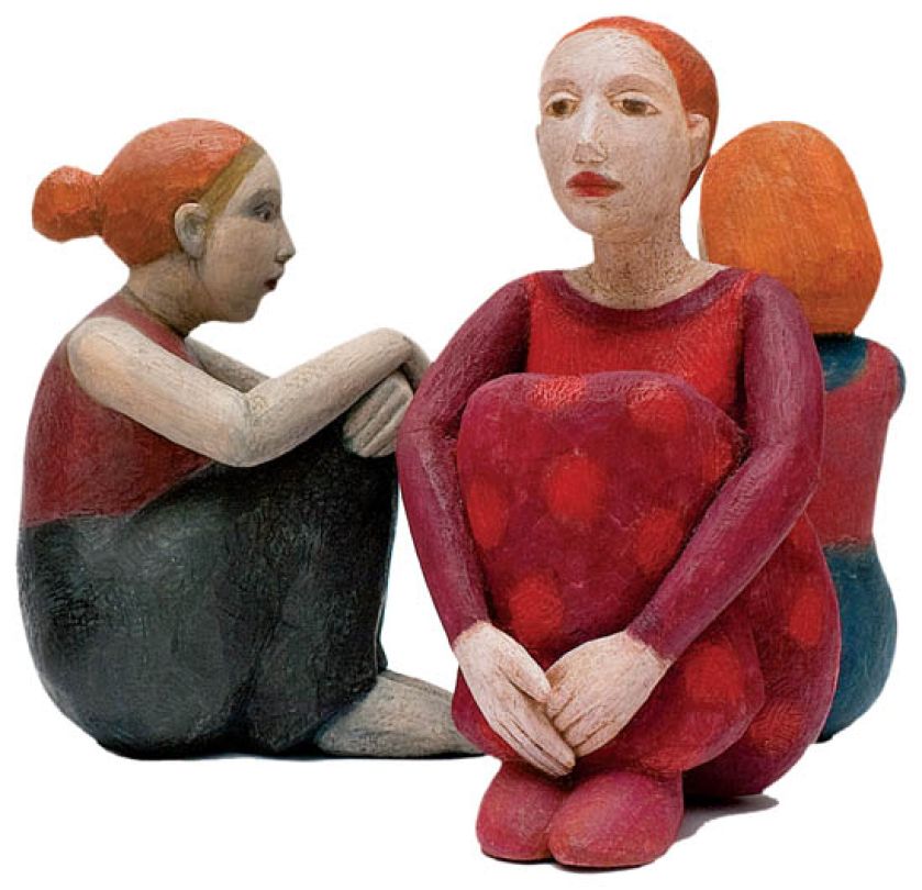 Rzeźby Sylwi Żebrowskiej. Rzeźby zadumane