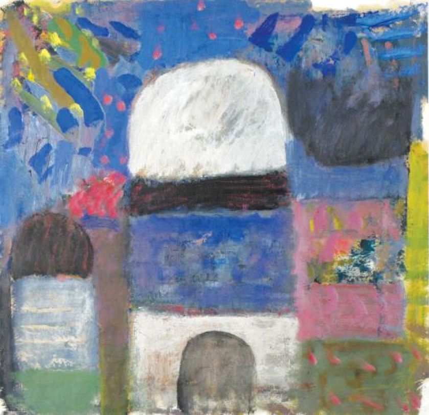 Artur Nacht-Samborski- Architektura z bramą , ok. 1955 r., Galeria Arsenał w Poznaniu