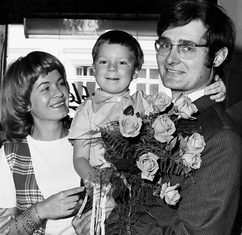 Państwo Blikle z synem. Dom rodziny Blikle