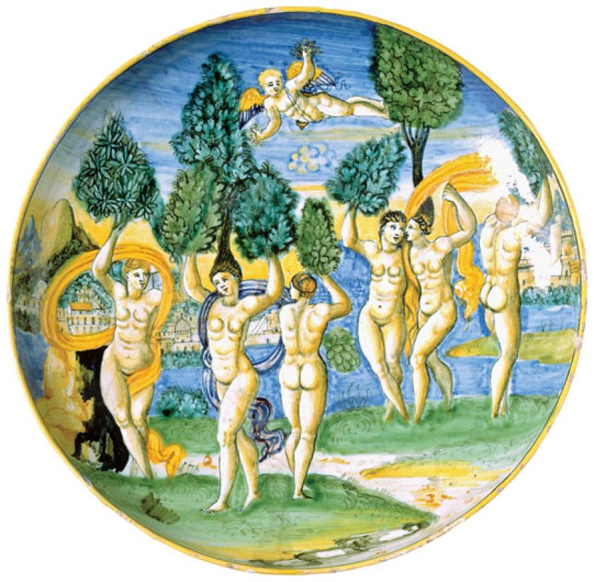 Faeton i kapłanki, 1545 r. proj. Lanfranco delle Gabicce.