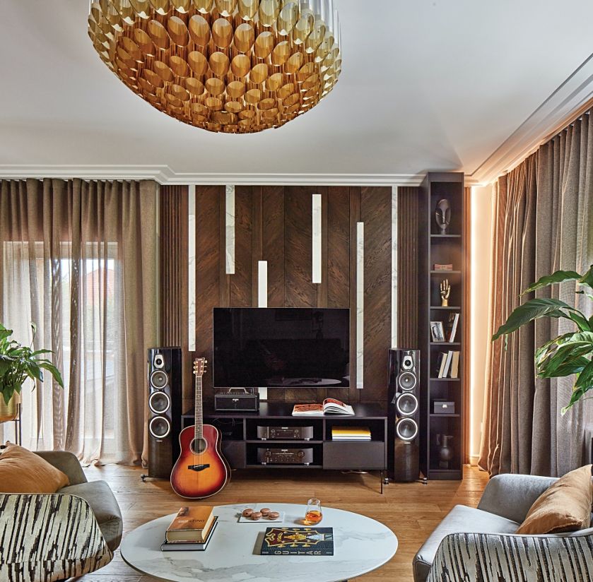 aranżacja ściany w salonie