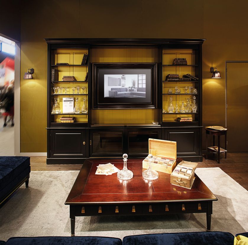 Elegancka, wolnostojąca biblioteka. Klasyczne biblioteki