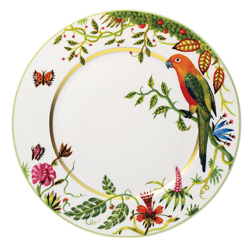 Ręcznie malowany i dekorowany 24-karatowym złotem talerzyk deserowy Le Bestiaire – 336 zł. GALERIA NIUANS