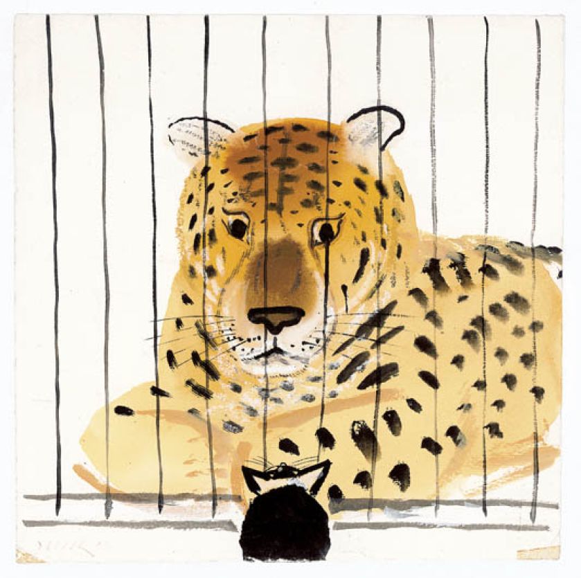 Józef Wilkoń, Wizyta w zoo , 1976 r., BWA w Ostrowcu