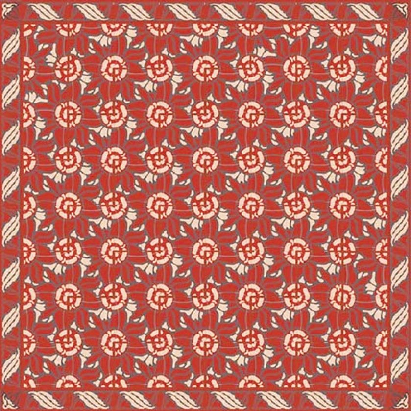 Cementowa płytka z XIX-wiecznym wzorem (395 zł/m2). ART DE VIVRE