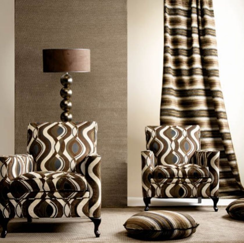 Fotel został obity tkaniną Hot Spot. Marka Reynaldo. BM POLSKA