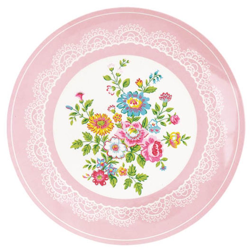 Melaminowy talerz z serii Wendy Pale Pink firmy Green Gate. Cena - 25 zł. WONDERHOME