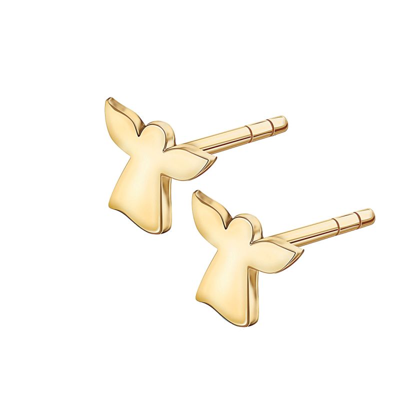 Charms - złote kolczyki w kształcie aniołków.