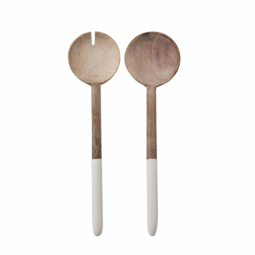 drewniane łyżki do sałatek