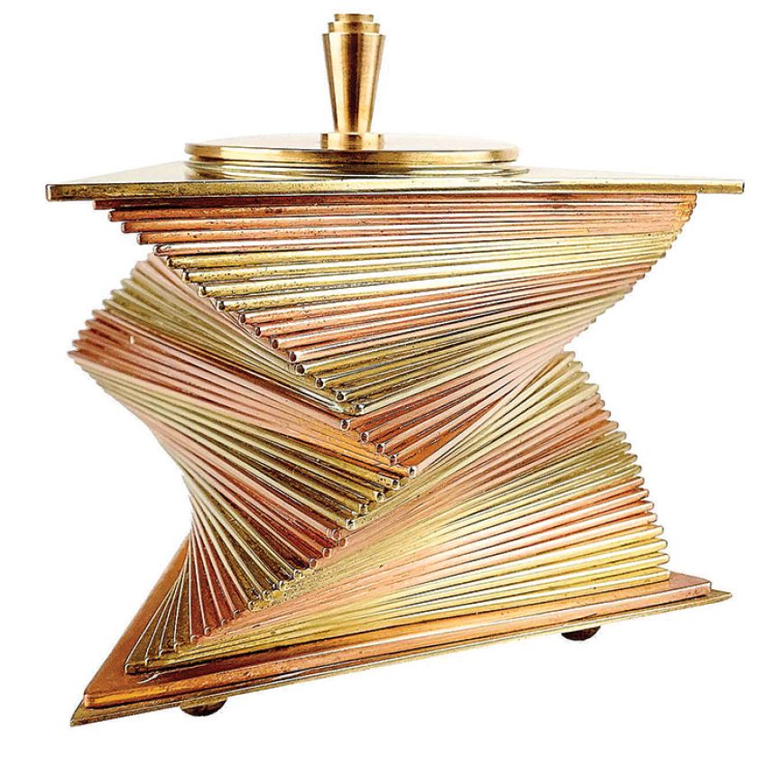 John Otar, pudełko na papierosy z mosiądzu i miedzi, lata 30. XX w.