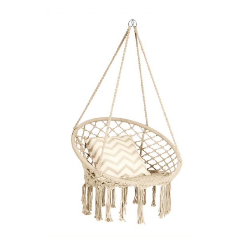 letnie dodatki do salonu fotel wiszący