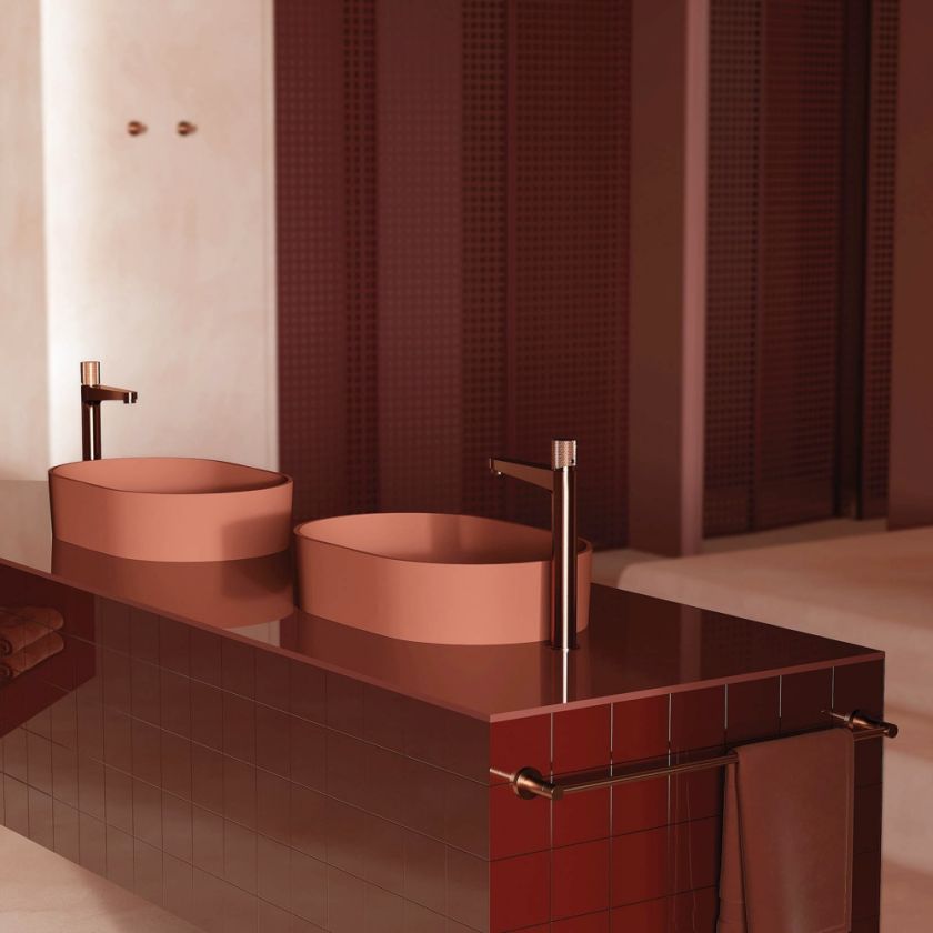 matowe kolorowe umywalki do łazienki