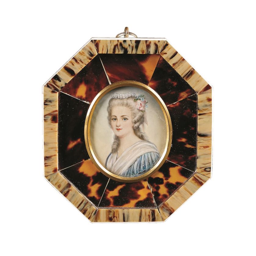 Miniatura w onyksowej ramce, XVIII w.