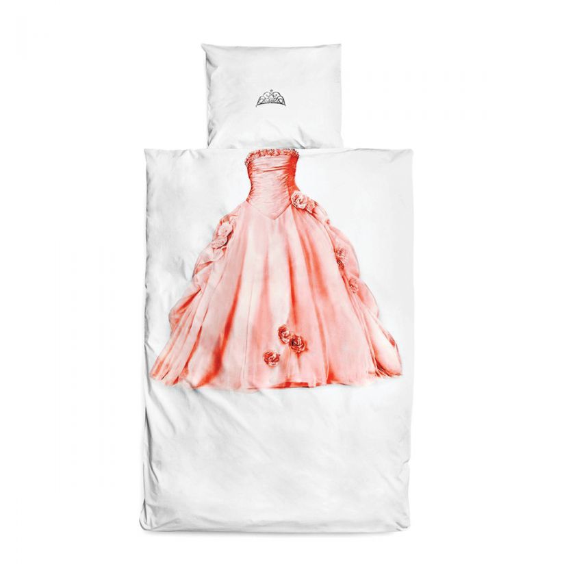 Pościel Snurk Princess z nadrukiem sukni balowej, 135 x 200 cm, 100% bawełna, czerwonamaszyna.pl