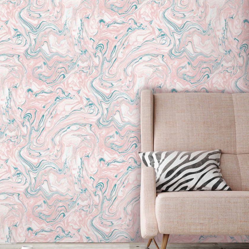 Dobre zestawienie: pudrowy róż plus szmaragd i miedź