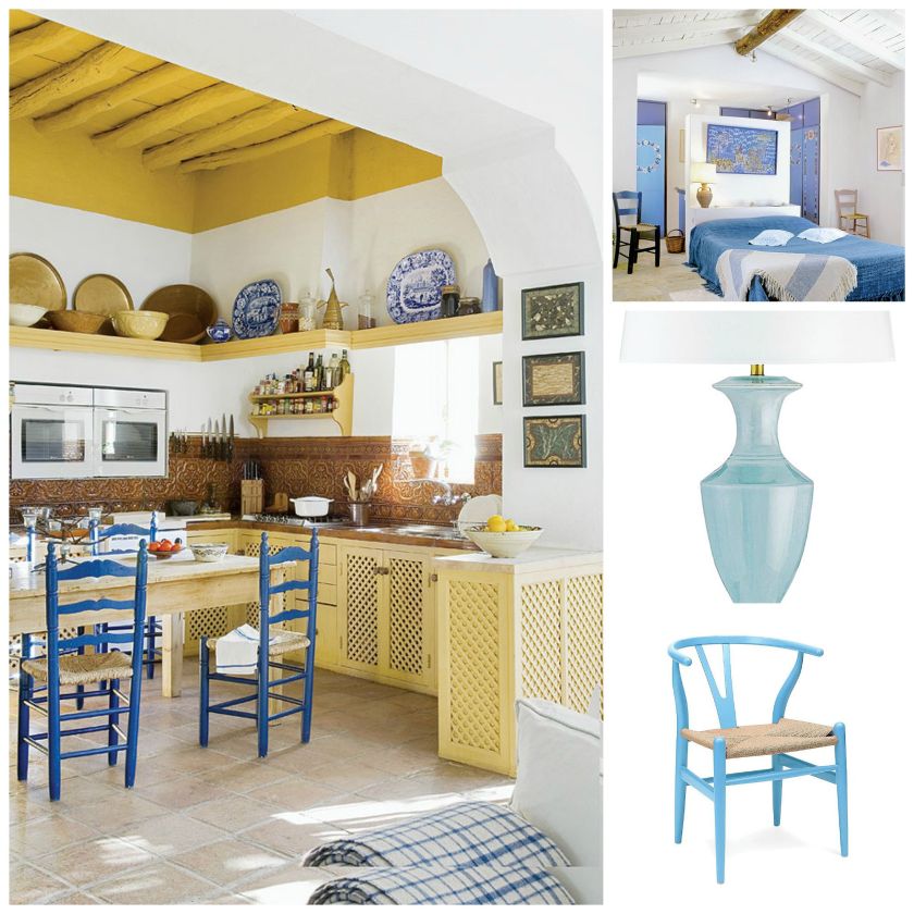 Architektura i meble w stylu greckim.