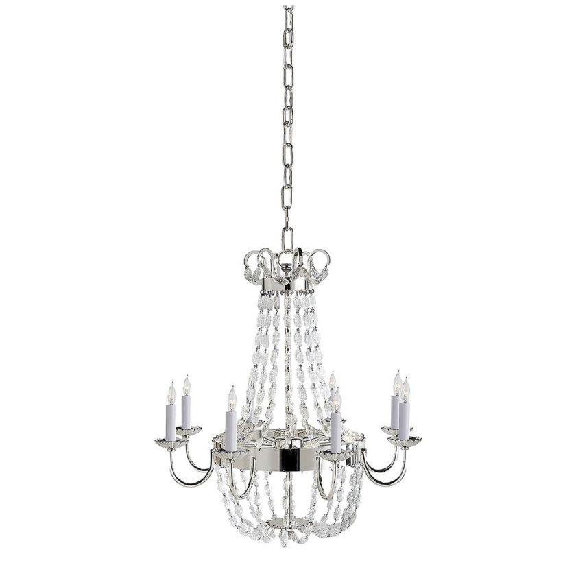 Żyrandol do salonu srebrny