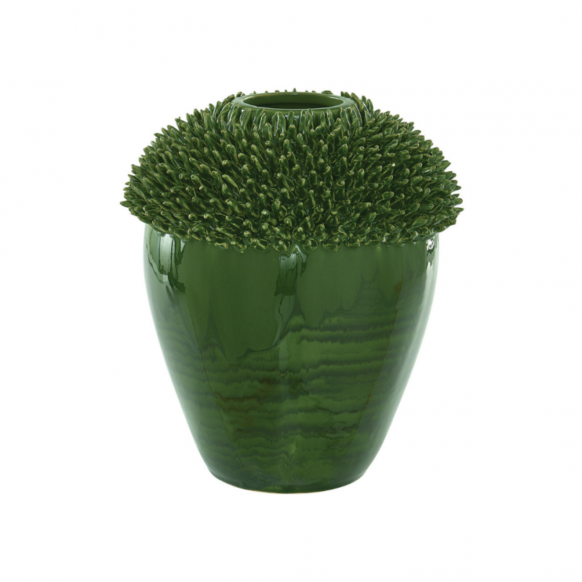 zielony wazon ceramiczny
