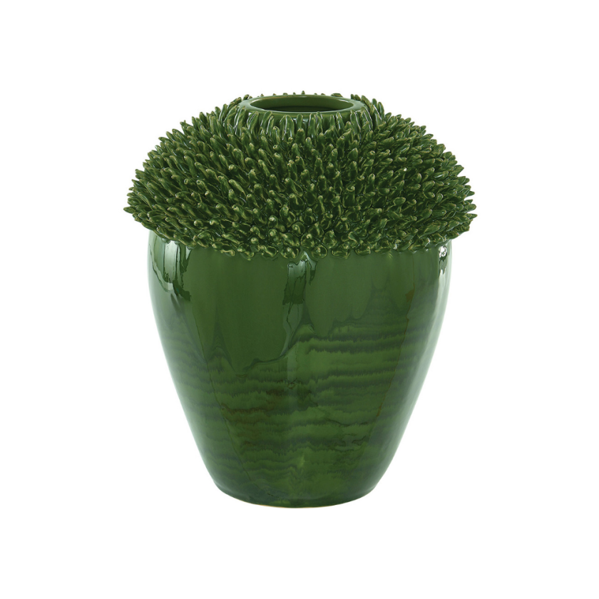 zielony wazon ceramiczny