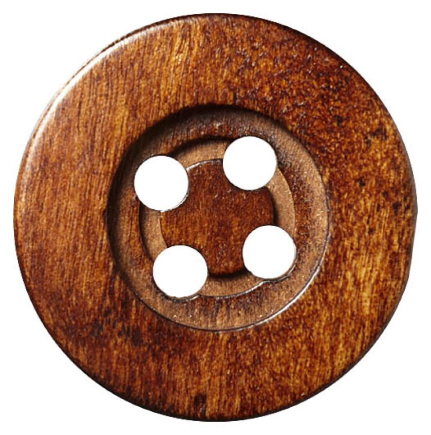 Drewniany guzik, fot. Shutterstock.com