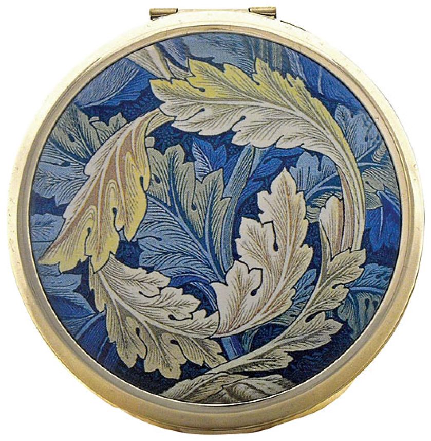 Zdobiona liśćmi akantu, motyw zapożyczony z tapet williama Morrisa, Vanroe Compacts