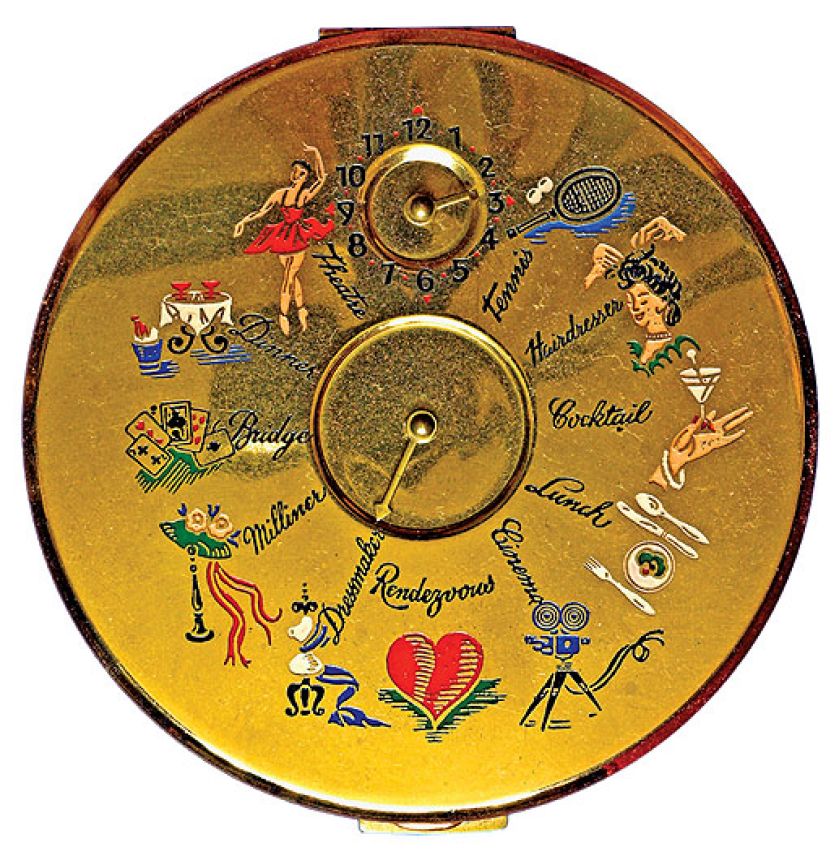 Puderniczka vintage rose gold, Stratton