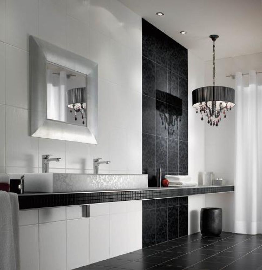 Kolekcja New Glory - czarne płytki z motywem roślinnym kosztują 325 zł/m2. VILLEROY BOCH